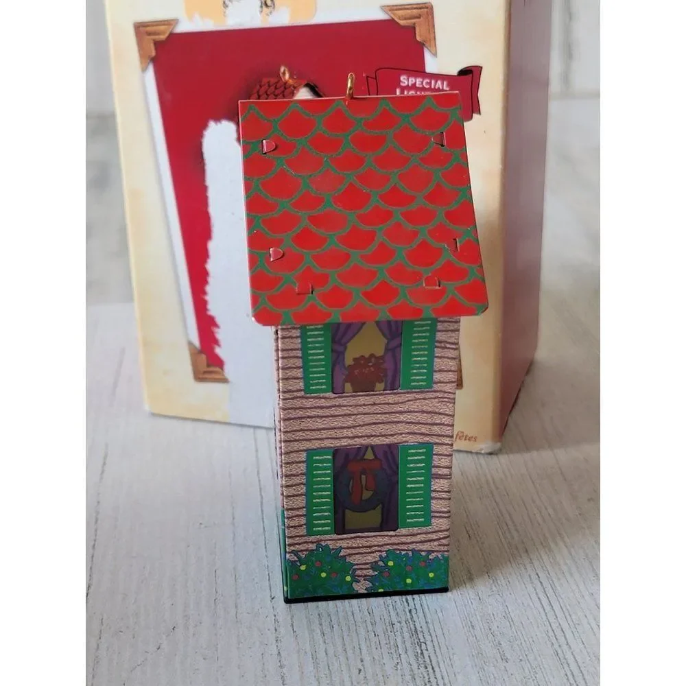 Hallmark new home 2004 ornament Xmas house tin‎